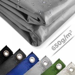 Tarpaulin eyelet - impermeable, 4 x 7 m, poliéster recubierto de pvc 650 g/m², antidesgarro, cortaviento