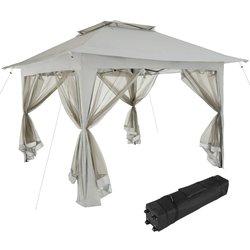 Tectake carpa plegable 3,64 x 3,64 x 2,94 m