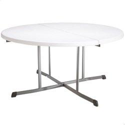 Mesa redonda plegable blanco lifetime ø152x75,5 cm