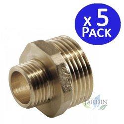 Suinga Machón Latón 1" X 1/2" Roscar - Pack 5 Unidades