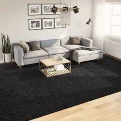 Shaggy PAMPLONA Alfombra Long Sleet Modern Negro 300x400 cm