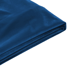 Beliani funda para cama azul oscuro fitou