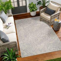 Surya alfombra exterior/interior marfil/gris 120x170