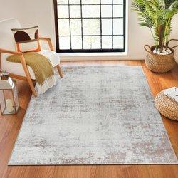 Surya alfombra abstracta moderna beige/blanco 160x215