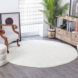 Surya Alfombra shaggy moderna blanco 200x290