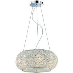 Pasha' Contemporary Suspensión Metal-Cristal Cromo 6 Luces E14