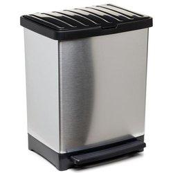 Tatay trend - cubo basura 25l con pedal. metalizado