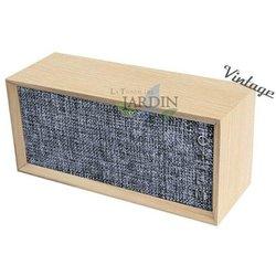 Radio Altavoz Vintage Bluetooth Panel Gris