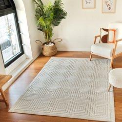 Surya alfombra escandinava moderna interior/exterior blanco 120x170