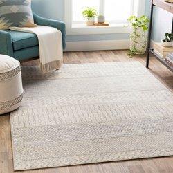 Surya alfombra escandinava bohemia gris/marfil 160x220