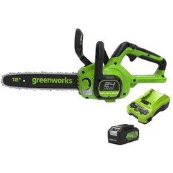 Motosierra de batería greenworks gd24cs30k4 (30 cm)