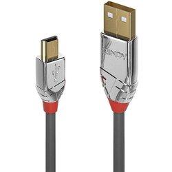 Cable USB LINDY (USB - 1 m - Gris)