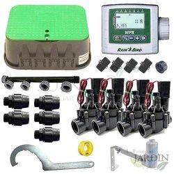 Kit Profesional Riego Automático RAIN BIRD de 4 Zonas 9V