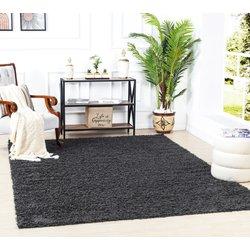 Surya alfombra shaggy moderna gris oscuro 160x220