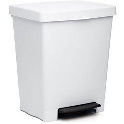 Tatay cubik - cubo de basura 23l con apertura a pedal. blanco