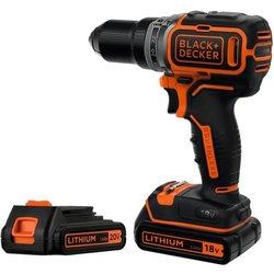 Black+decker bl186k1b2-qw atornillador/taladro sin escobillas - 18v - incl. 2 baterías, cargador y estuche