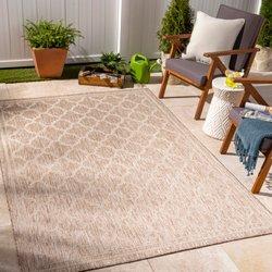 Surya alfombra exterior/interior efecto yute beige/marfil 160x213