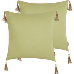 Conjunto de 2 cojines verdes 45 x 45 cm BELIANI Chmistar