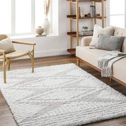 Surya alfombra shaggy bohemia blanco/gris 160x220