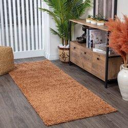 Surya Alfombra shaggy moderna terracota 160x220