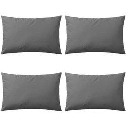 Almohadas de exterior 4 piezas 60x40 cm gris