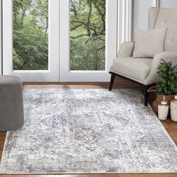 Surya alfombra vintage oriental blanco/gris 120x170