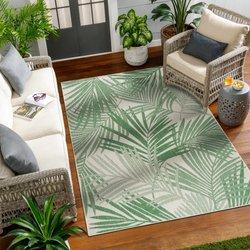 Surya alfombra exterior/interior verde/marfil 200x275