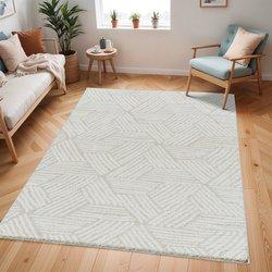 Surya alfombra shaggy moderna marfil/beige 160x213