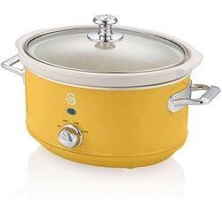 Slow Cooker SWAN 3,5L (33,2 x 22 x 26,5 cm - Ceramico- Amarillo)