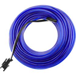 Cable electroluminiscente azul marino de 2.3mm en bobina 5m con pilas