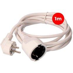 Cable alargador EDM Blanco 1 m 3 x 1,5 mm