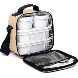 Tatay urban food casual - bolsa térmica porta alimentos 3l con recipientes. peach fuzz