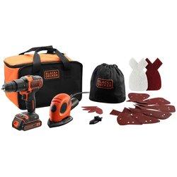 Kit de Broca y Lixadeira BLACK + DECKER 18V