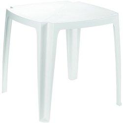 Mesa resina monobloc blanca apilable 75x75 cm.