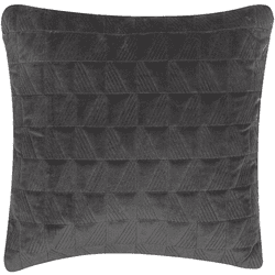 Beliani cojín de algodón gris oscuro con relieve 45 x 45 cm lalam