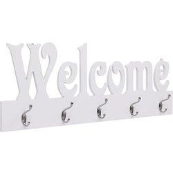 Perchero de pared welcome blanco 74x29,5 cm