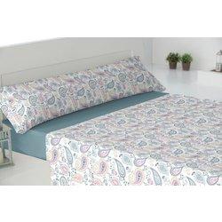 Juego sábanas coralina tres piezas paduana paisley cama 90 azul