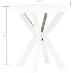 Mesa bistro blanca plástico ø70 cm