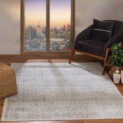 Surya alfombra vintage oriental gris/marfil 120x170