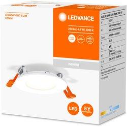 Downlight LED Ledvance Slim esencial Línea 4.5W 4000K Corte Ø 72 mm