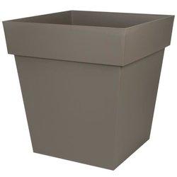 Maceta toscana cuadrada - 50 cm - 87 l - taupe -