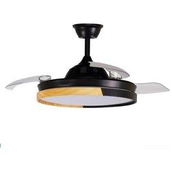 Ventilador Dc Emperador 72w Negro/haya 3aspas