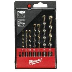 Milwaukee juego brocas widia hormigon 8 pz.3-4-5-6-7-8-9-10 mm.