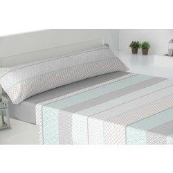 Juego sábanas coralina tres piezas paduana stripes cama 90 gris