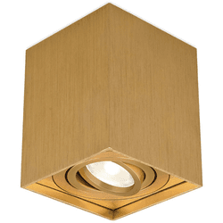 Aplique de aluminio gama-8010f cuadrado gu10 35w dorado