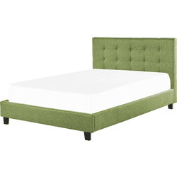 Cama de matrimonio BELIANI Rochelle poliéster verde 170x218x109