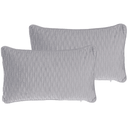 Conjunto de 2 cojines gris con relieve 30 x 50 cm BELIANI Motari