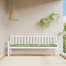 Garden Bench Pillow Leaf Pattern 200x50x7 cm Tela