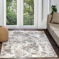 Surya alfombra vintage oriental blanco/gris 120x170