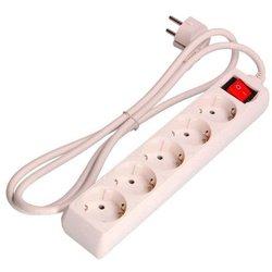 Extensión Eléctrica EDM Blanco (5 Enchufes - 3 m)